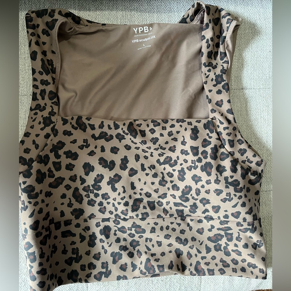 YPB leopard long line tank top - size L lightly worn